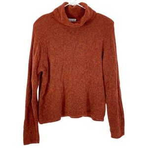 Vintage 90s Granny Pullover Sweater Womens Size XXL Boxy Boucle Knit Turtleneck